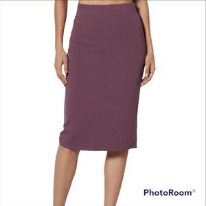 J Crew Cotton Purple Pencil MIDI Skirt